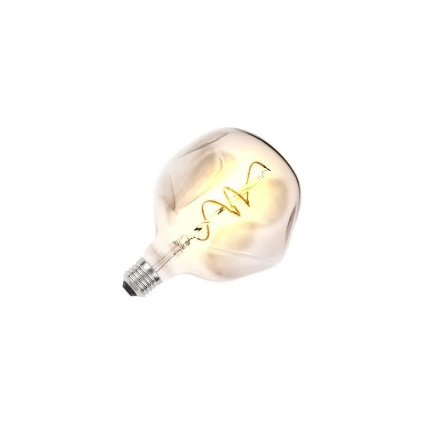 LED Žárovka FILAMENT BUMPED SMOKE G125 E27/4W/230V 2000K kouřová