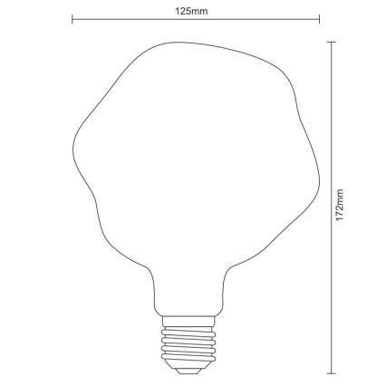 LED Žárovka FILAMENT BUMPED SMOKE G125 E27/4W/230V 2000K kouřová