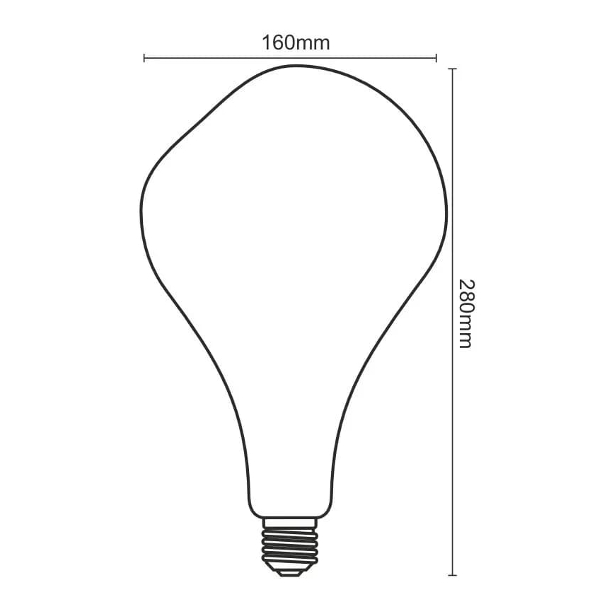 LED Žárovka FILAMENT BUMPED VINTAGE ET160 E27/4W/230V 2000K
