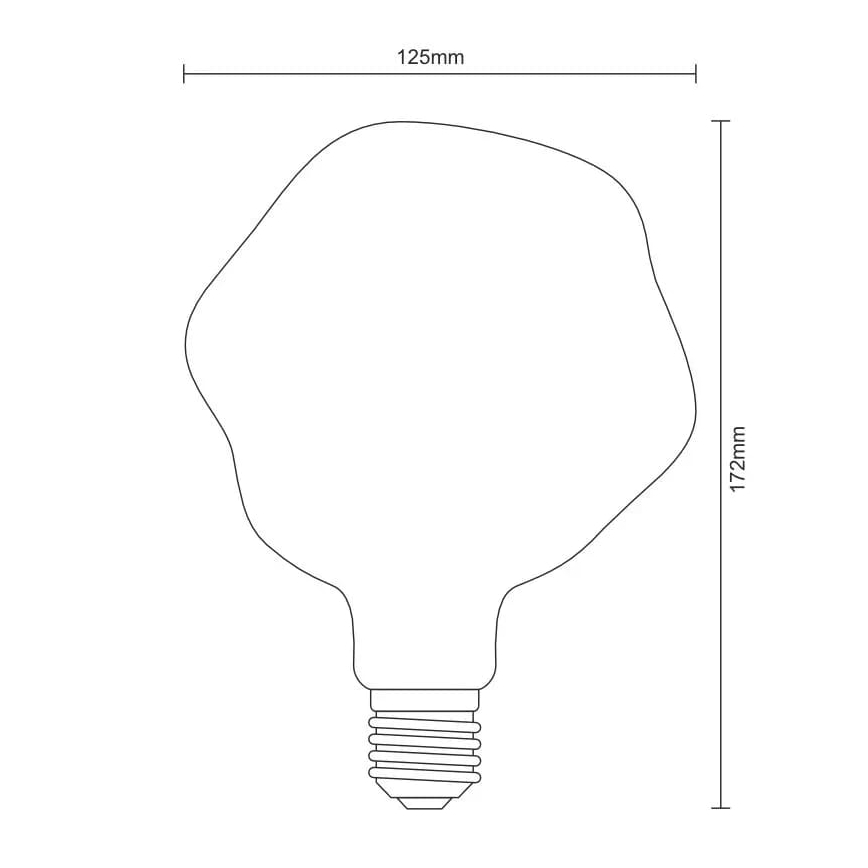 LED Žárovka FILAMENT BUMPED VINTAGE G125 E27/4W/230V 2000K