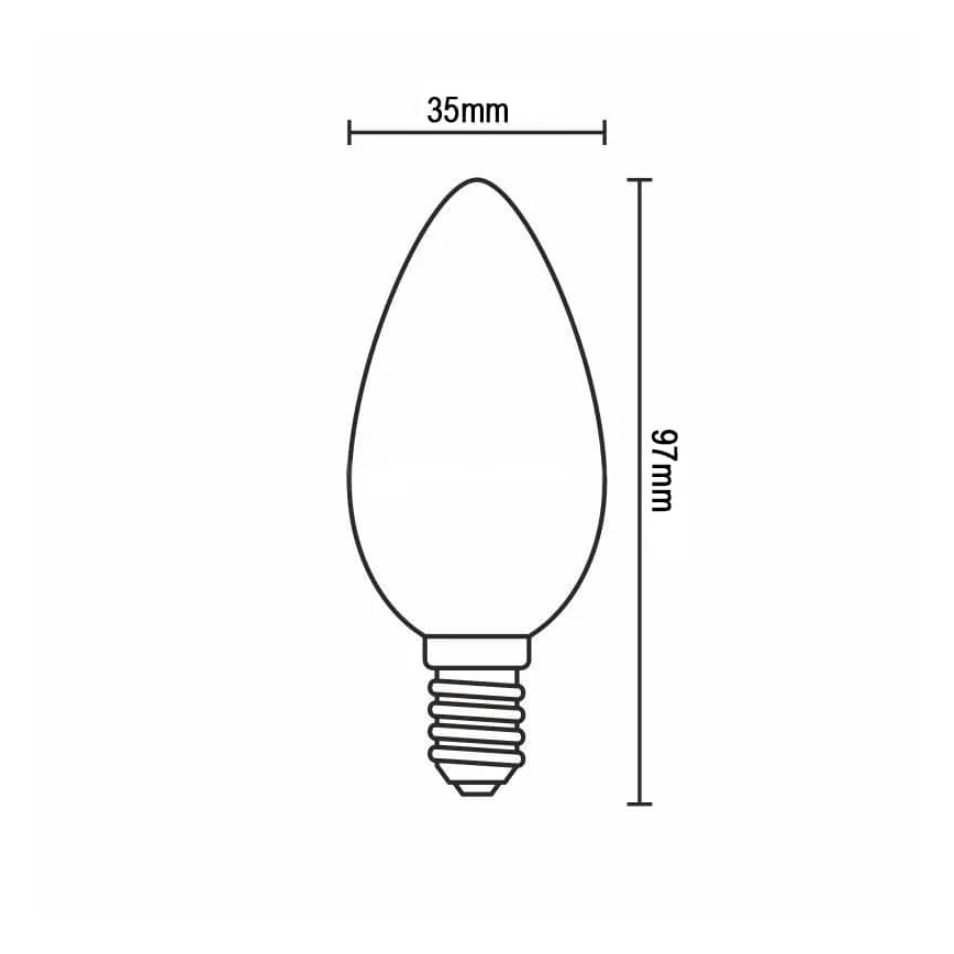 LED Žárovka FILAMENT C35 E14/4W/230V 3000K