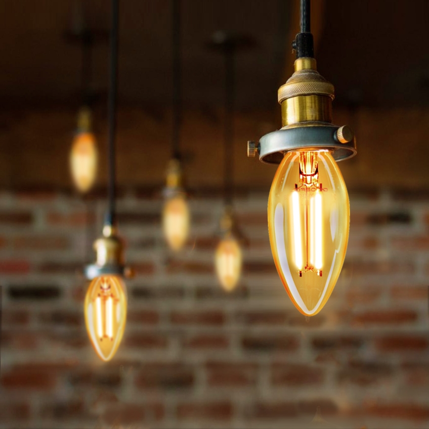 LED Žárovka FILAMENT C35 E27/8W/230V 2200K - Aigostar