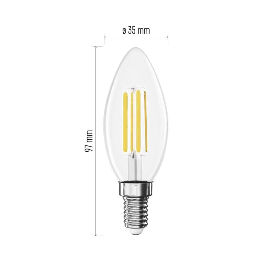 LED Žárovka FILAMENT E14/3,8W/230V 2700K