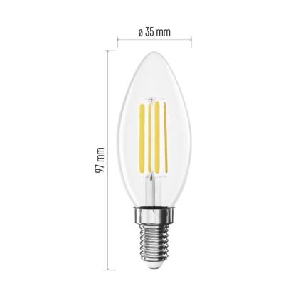 LED Žárovka FILAMENT E14/3,8W/230V 4000K
