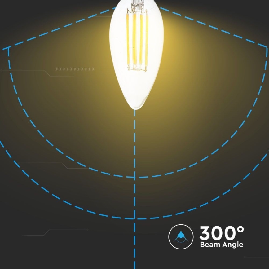 LED Žárovka FILAMENT E14/4W/230V 3000K