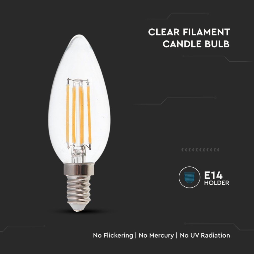 LED Žárovka FILAMENT E14/4W/230V 3000K