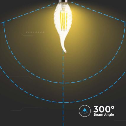 LED Žárovka FILAMENT E14/4W/230V 6500K