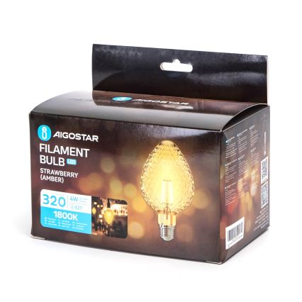 LED Žárovka FILAMENT E27/4W/230V 1800K jahoda - Aigostar