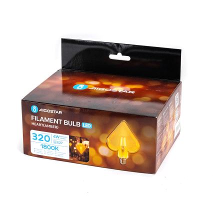 LED Žárovka FILAMENT E27/4W/230V 1800K srdce - Aigostar