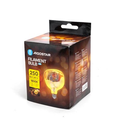 LED Žárovka FILAMENT G125 E27/4W/230V 1800K - Aigostar