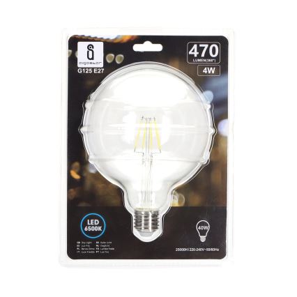 LED Žárovka FILAMENT G125 E27/4W/230V 6500K - Aigostar