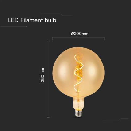 LED Žárovka FILAMENT G200 E27/4W/230V 2700K