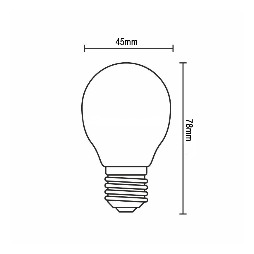 LED Žárovka FILAMENT G45 E14/6W/230V 3000K