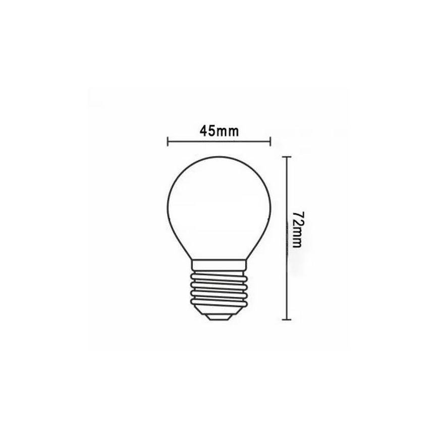 LED Žárovka FILAMENT G45 E27/2W/230V 3000K