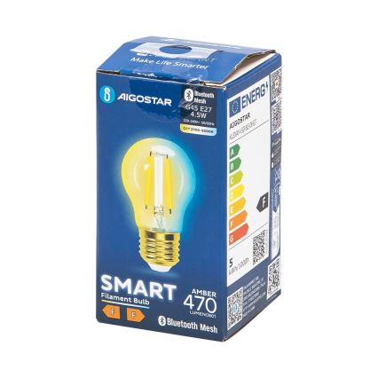 LED Stmívatelná žárovka FILAMENT MESH Smart G45 E27/4,5W/230V 2700-6500K - Aigostar