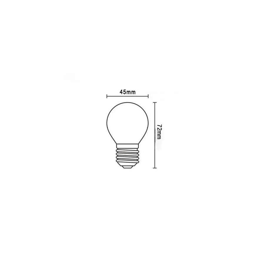 LED Žárovka FILAMENT G45 E27/4W/230V 3000K