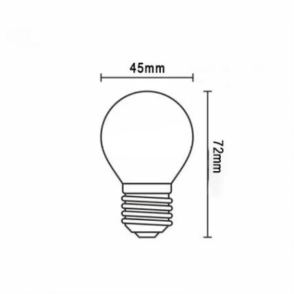 LED Žárovka FILAMENT G45 E27/6W/230V 4000K