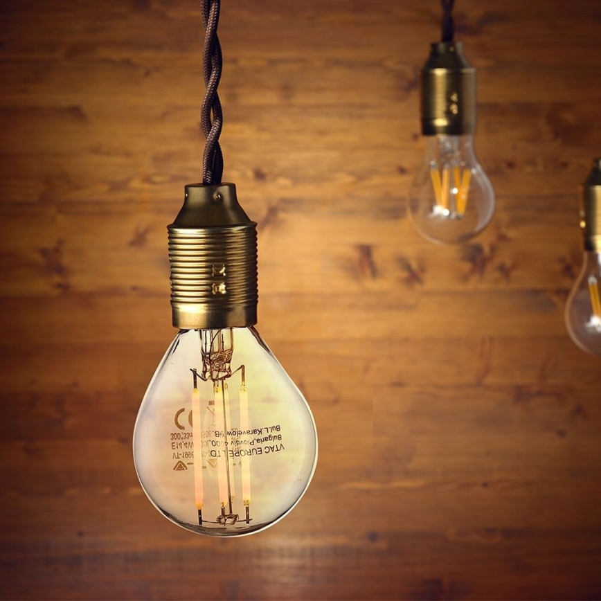 LED Žárovka FILAMENT P45 E14/4W/230V 4000K
