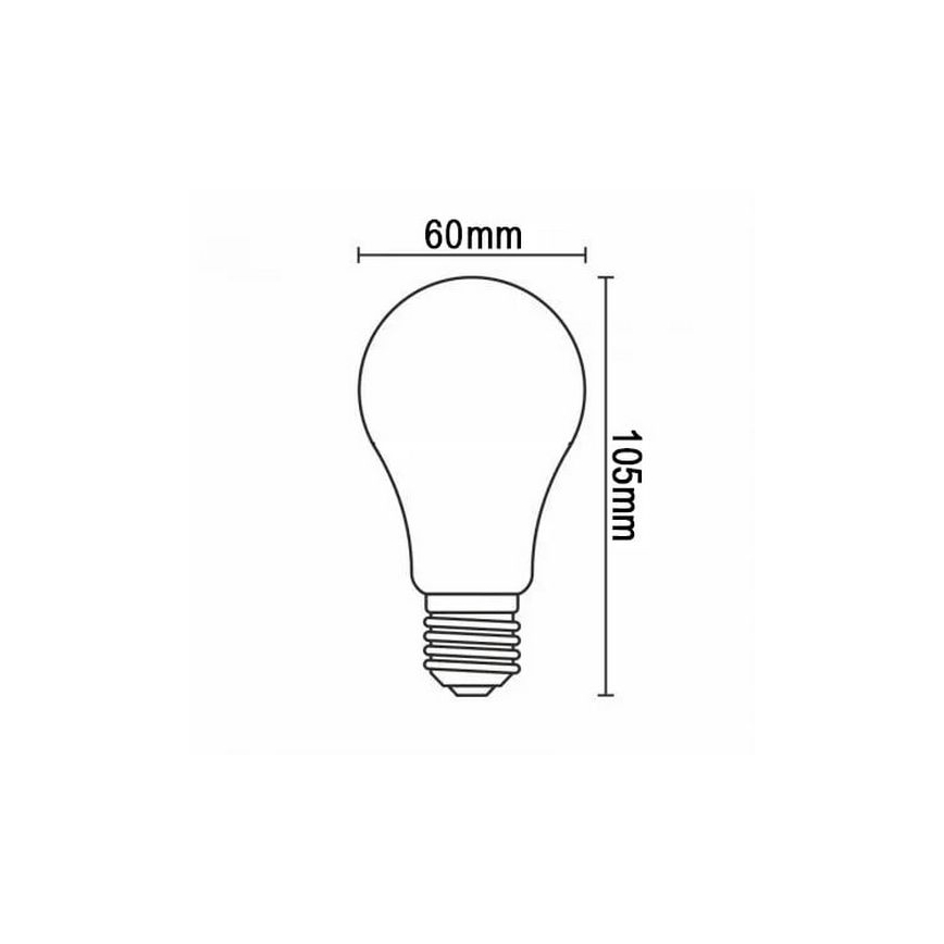 LED Žárovka FILAMENT SHAPE A60 E27/4W/230V 1800K modrá