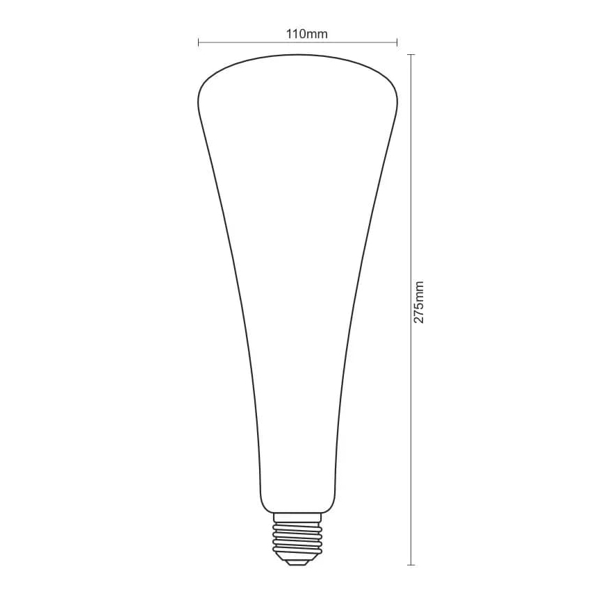 LED Žárovka FILAMENT SHAPE T110 E27/5W/230V 1800K fialová