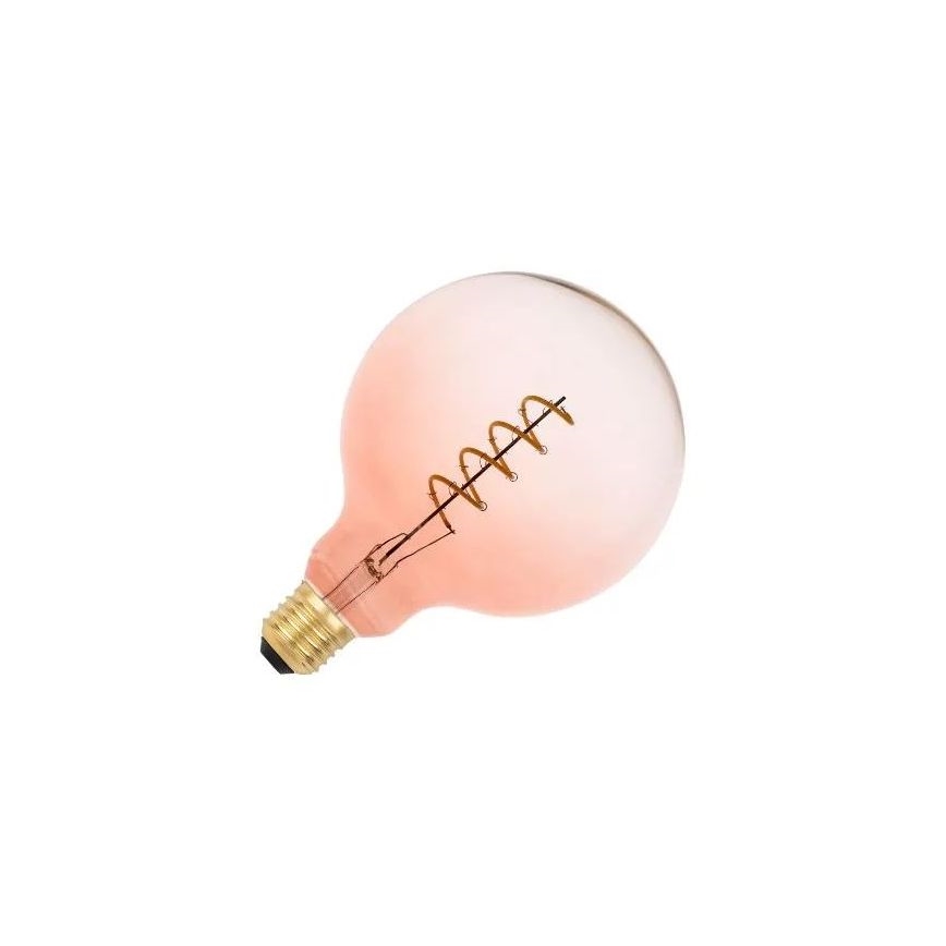 LED Žárovka FILAMENT SPIRAL G125 E27/4W/230V 2000K růžová