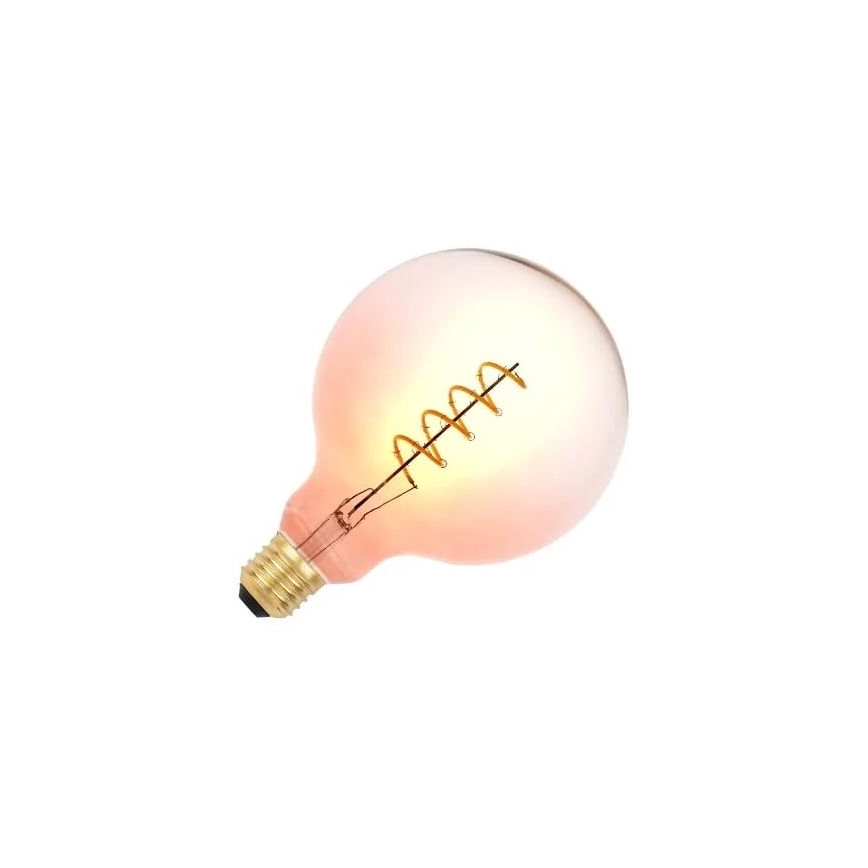 LED Žárovka FILAMENT SPIRAL G125 E27/4W/230V 2000K růžová