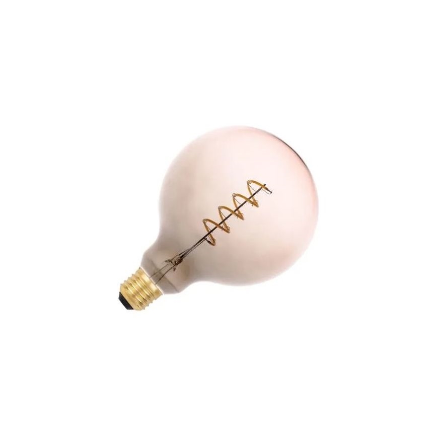 LED Žárovka FILAMENT SPIRAL G125 E27/4W/230V 2000K šedá/růžová