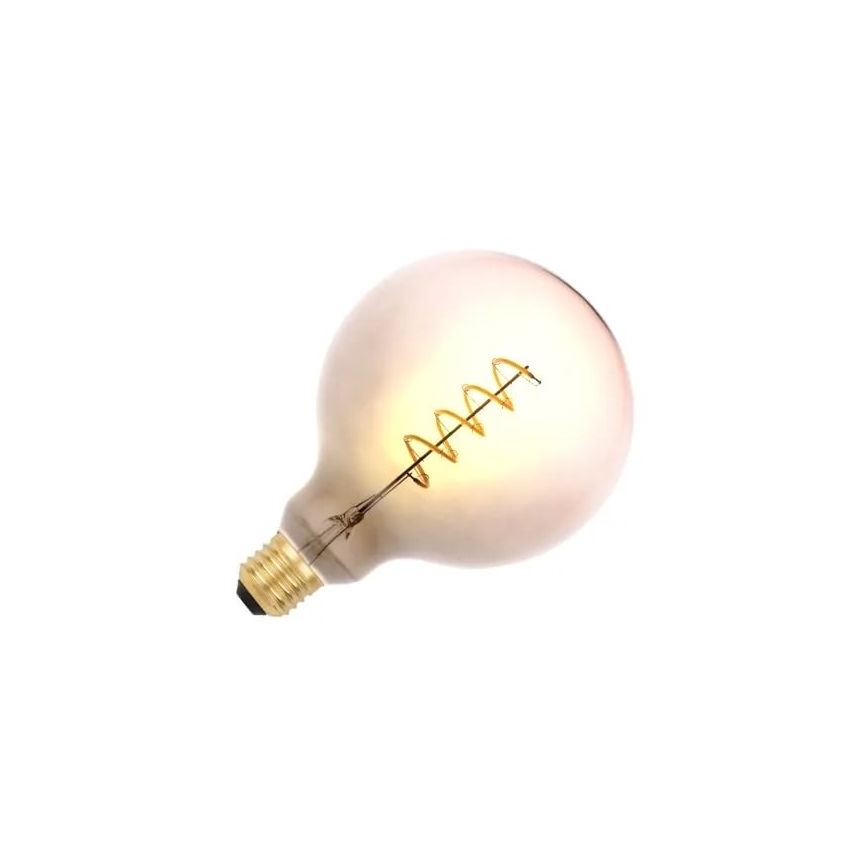 LED Žárovka FILAMENT SPIRAL G125 E27/4W/230V 2000K šedá/růžová