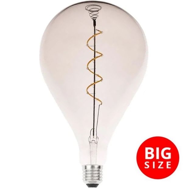 LED Žárovka FILAMENT SPIRAL SMOKE A165 E27/4W/230V 2000K