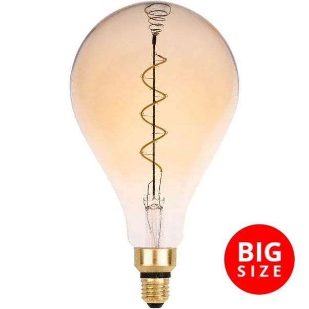 LED Žárovka FILAMENT SPIRAL VINTAGE A165 E27/4W/230V 2000K