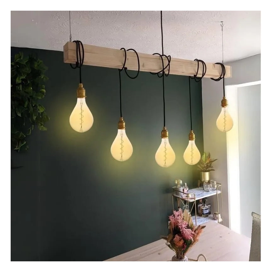 LED Žárovka FILAMENT SPIRAL VINTAGE A165 E27/4W/230V 2000K