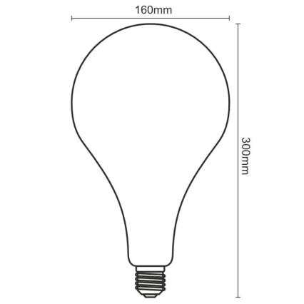 LED Žárovka FILAMENT SPIRAL VINTAGE A165 E27/4W/230V 2000K