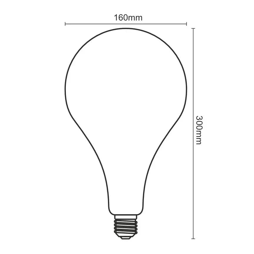 LED Žárovka FILAMENT SPIRAL VINTAGE A165 E27/4W/230V 2000K
