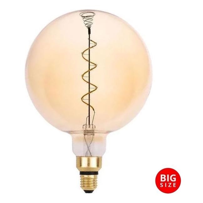 LED Žárovka FILAMENT SPIRAL VINTAGE G200 E27/4W/230V 2000K