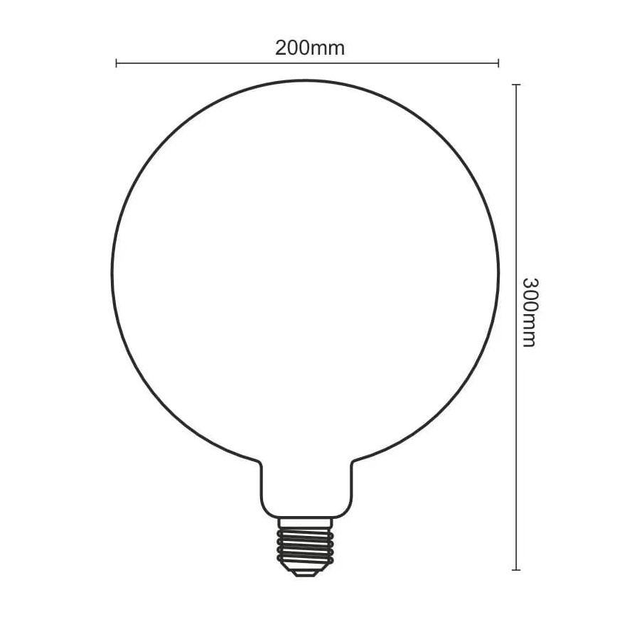 LED Žárovka FILAMENT SPIRAL VINTAGE G200 E27/4W/230V 2000K