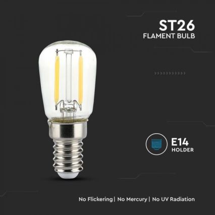 LED Žárovka FILAMENT ST26 E14/2W/230V 3000K