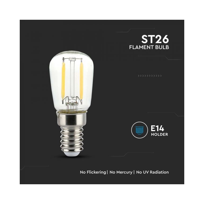 LED Žárovka FILAMENT ST26 E14/2W/230V 3000K