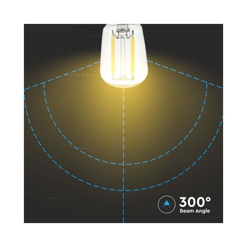 LED Žárovka FILAMENT ST26 E14/2W/230V 3000K