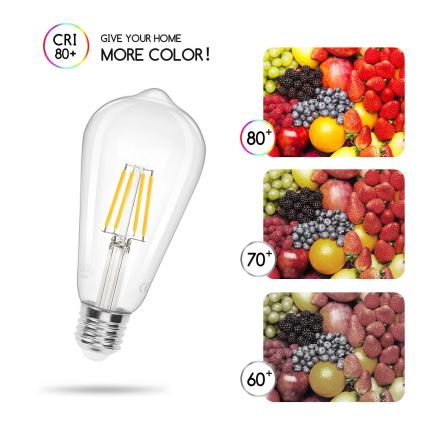 LED Žárovka FILAMENT ST64 E27/4W/230V 2700K - Aigostar