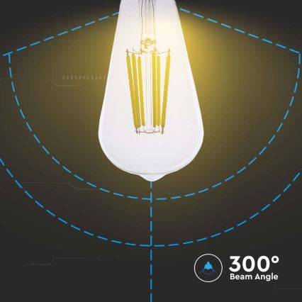 LED Žárovka FILAMENT ST64 E27/4W/230V 3000K Energetická třída A