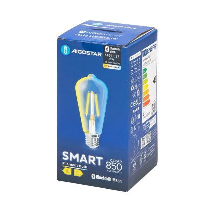 LED Stmívatelná žárovka FILAMENT MESH Smart ST64 E27/6W/230V 2700-6500K - Aigostar