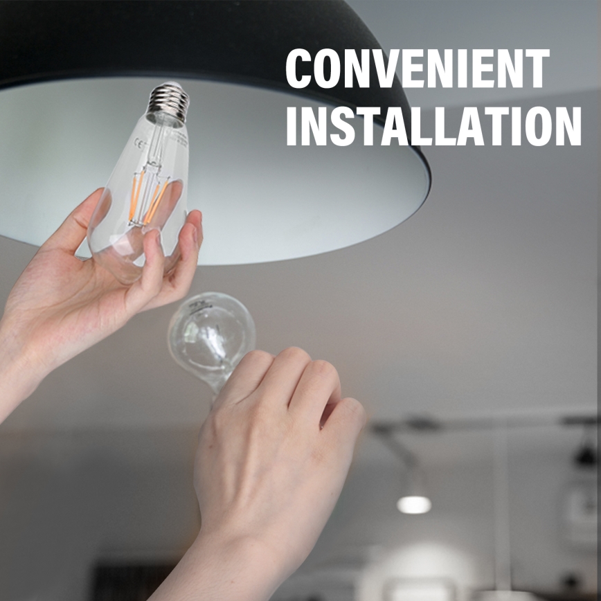 LED Žárovka FILAMENT ST64 E27/6W/230V 2700K - Aigostar