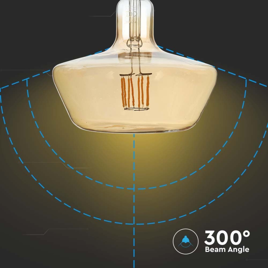 LED Žárovka FILAMENT T180 E27/8W/230V 1800K