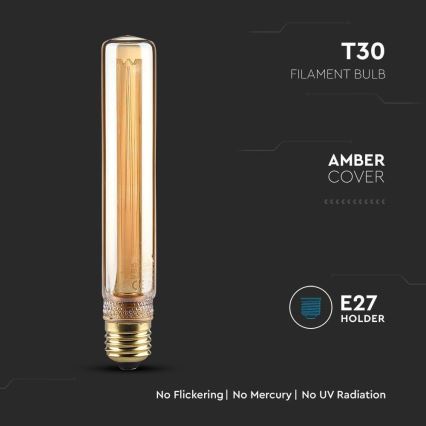 LED Žárovka FILAMENT T30 E27/2W/230V 1800K Art Edition