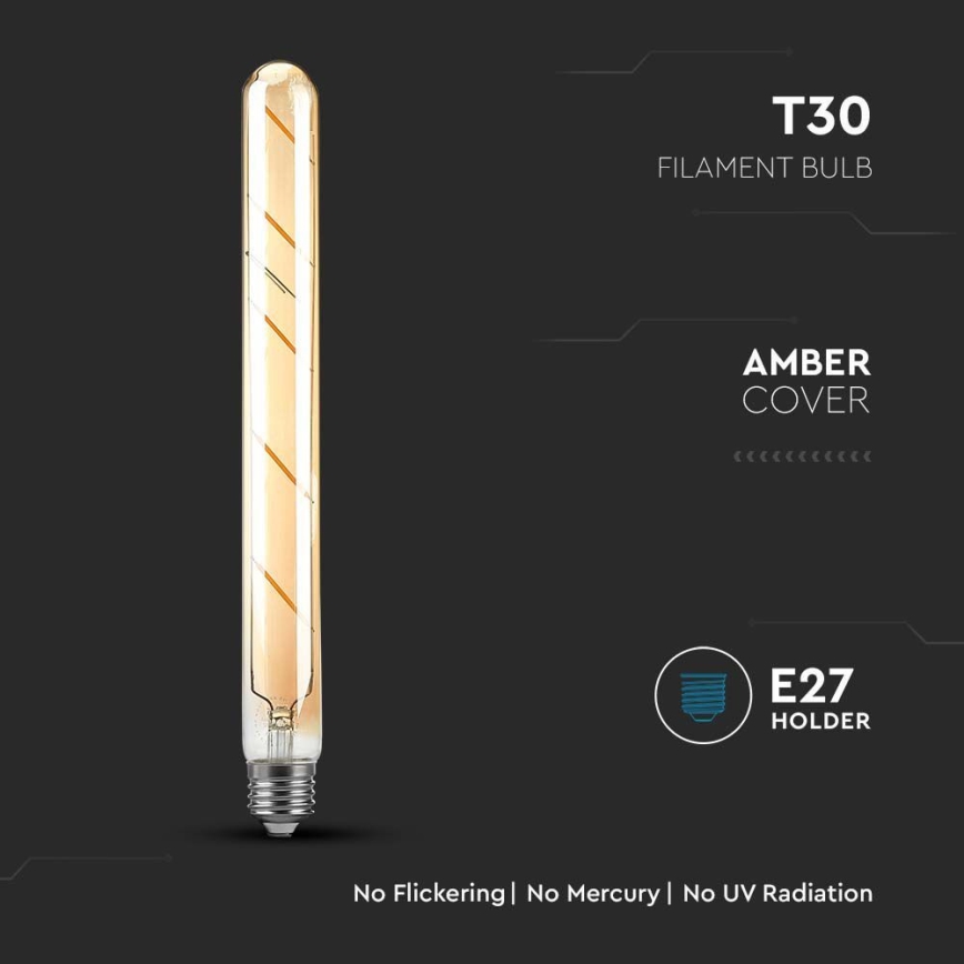 LED Žárovka FILAMENT T30 E27/5W/230V 2200K