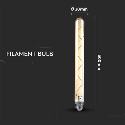 LED Žárovka FILAMENT T30 E27/7W/230V 2200K