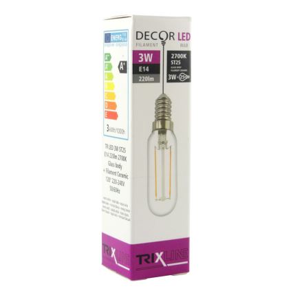 LED Dekorační žárovka FILAMENT E14/3W/230V
