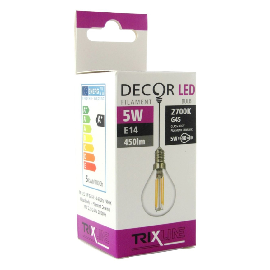 LED Dekorační žárovka FILAMENT E14/5W/230V