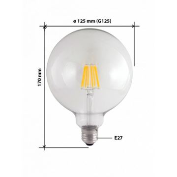 LED Žárovka FILAMENT VINTAGE E27/10W/230V 2700K