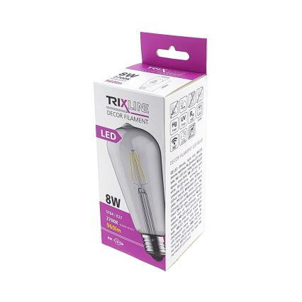 LED Žárovka FILAMENT VINTAGE E27/8W/230V 2700K